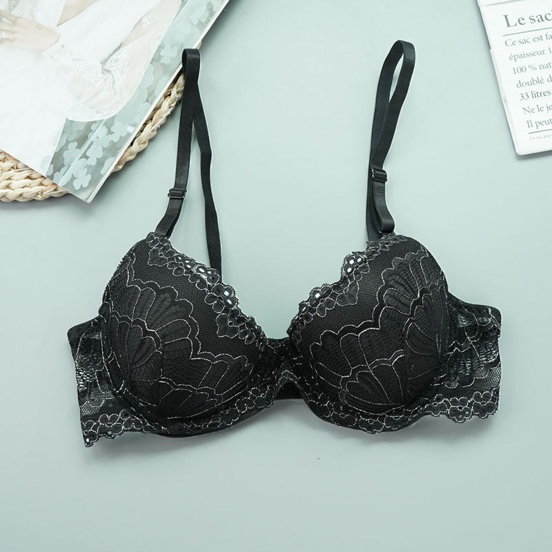 Three Row Bra With Steel Ring Underwear Big Chest Show Small Thin