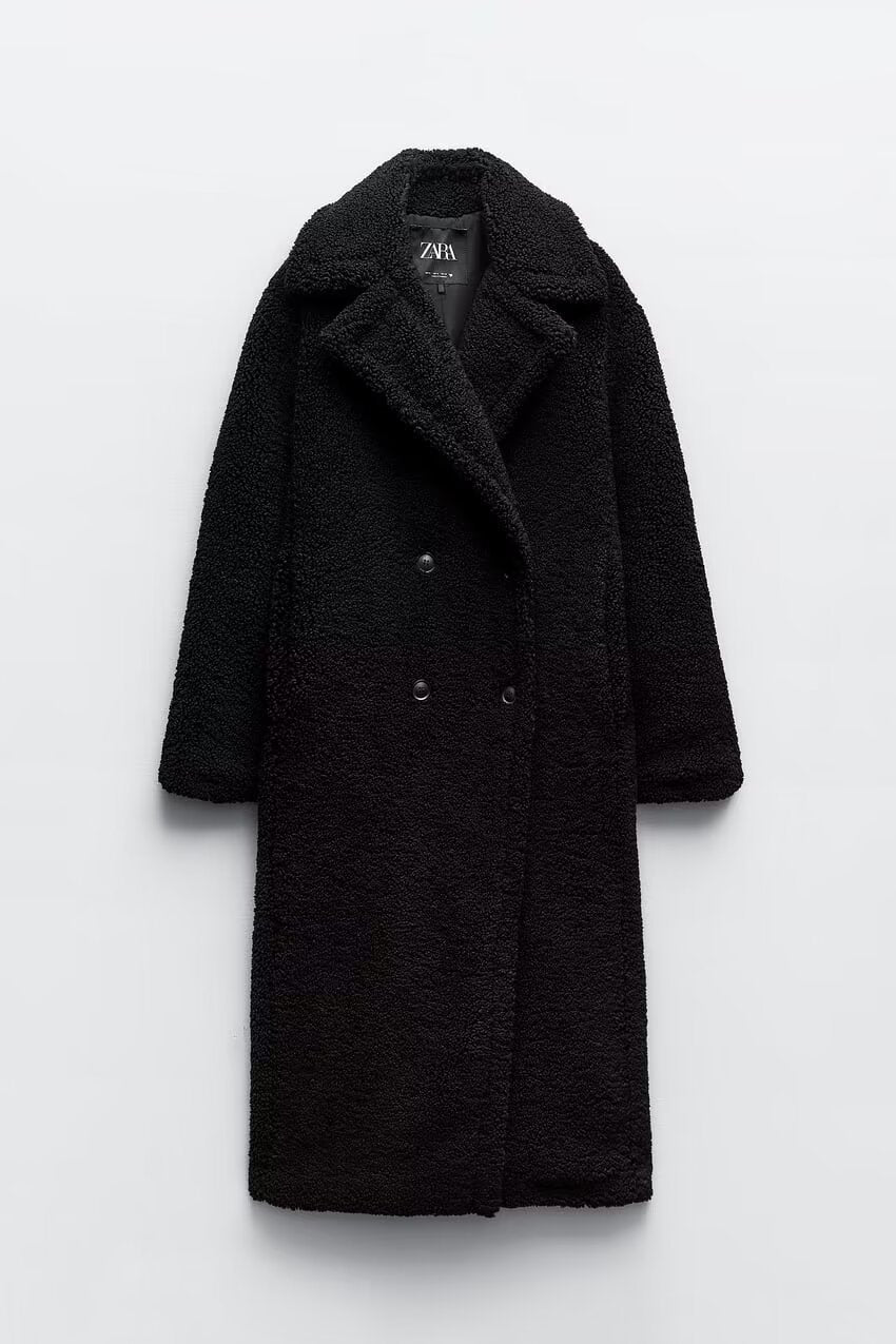 Collared Thickening Mid Length Lamb Wool Long Overcoat Outerwear