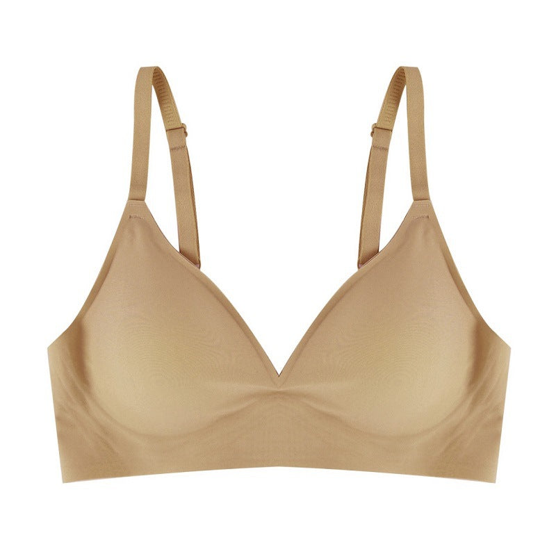Small Breasts Lady Small Breasts Push up Wireless Seamless Chest Flattering Bra Cartoon Chest
