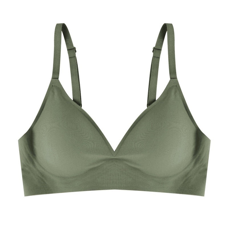 Small Breasts Lady Small Breasts Push up Wireless Seamless Chest Flattering Bra Cartoon Chest