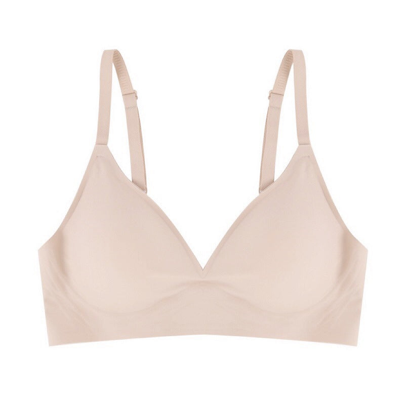 Small Breasts Lady Small Breasts Push up Wireless Seamless Chest Flattering Bra Cartoon Chest
