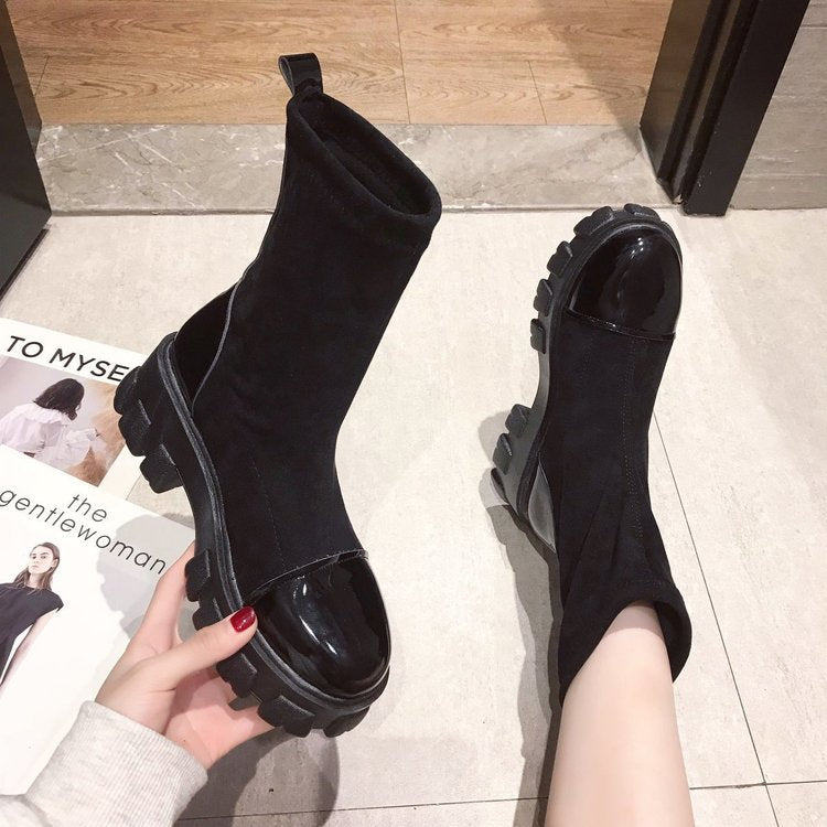 Trifle Bottom Single Boot Retro Fashion Short Boots