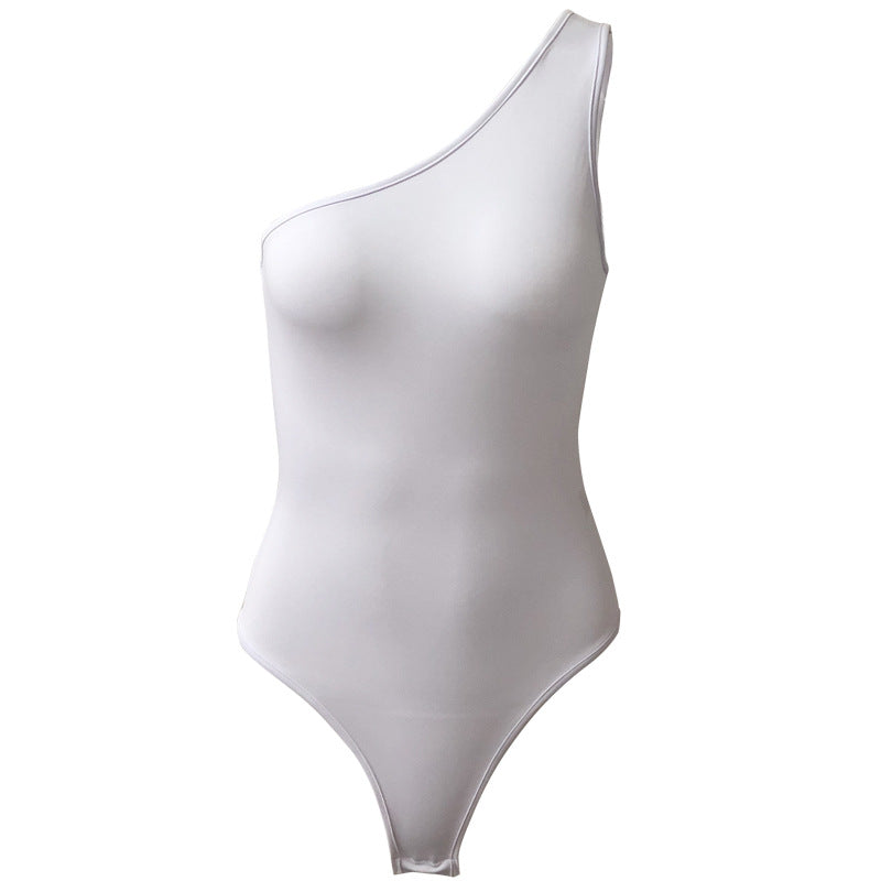 Summer Sexy Nightclub Women Sleeveless Shoulder Tight Open Casual Bodysuit Bodysuit