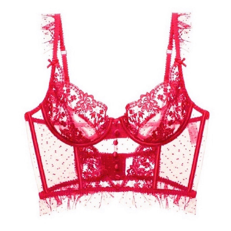 Corset Corset Embroidery Lace Sexy Bra