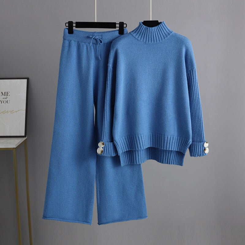 Autumn Winter Knitting Suit Women Trendy Loose two piece set