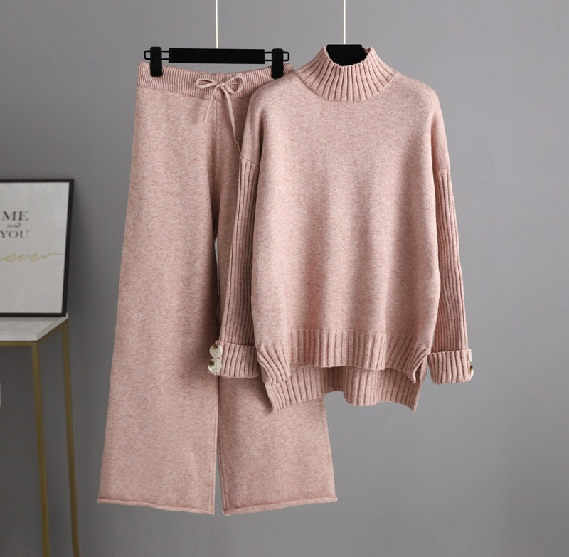 Autumn Winter Knitting Suit Women Trendy Loose two piece set