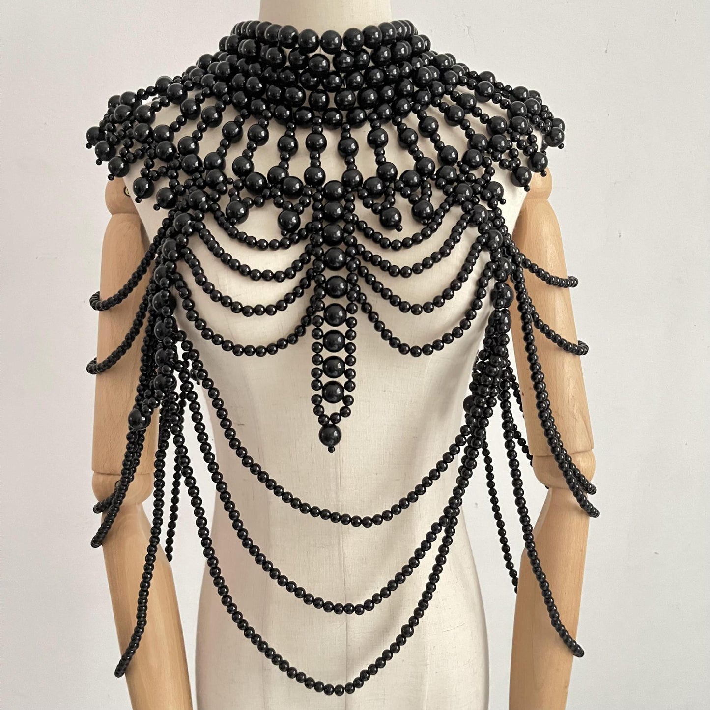 Pearls Body Cha Formal Dress Accessories Wedding Shawl Women Exaggerated Handmade