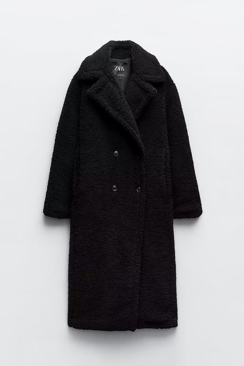 Faux Fur Particles Wool Coat Long Coat Teddy Bear Faux Fur Long Coat