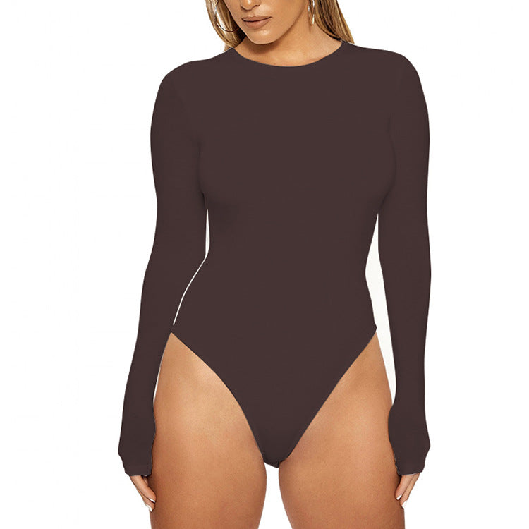 Autumn Winter Women  Clothing  Casual Bottoming Top Long Sleeve Tight Bodysuit