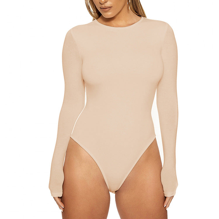 Autumn Winter Women  Clothing  Casual Bottoming Top Long Sleeve Tight Bodysuit
