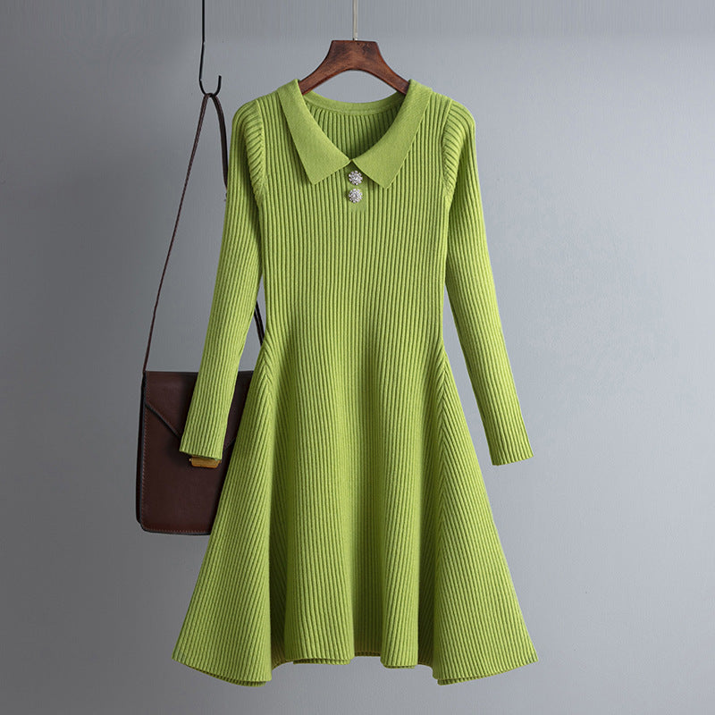 r Women Wear Knitted Solid Color A line Bottoming Fashionable All Matching Bottoming