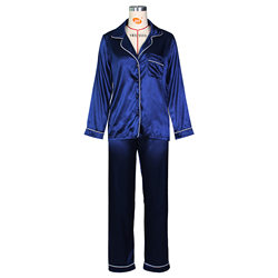 Long Sleeve Ice Silk Cardigan Suit plus Size Thin Homewear