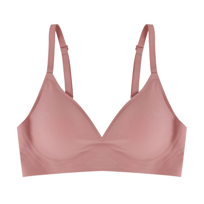 Small Breasts Lady Small Breasts Push up Wireless Seamless Chest Flattering Bra Cartoon Chest