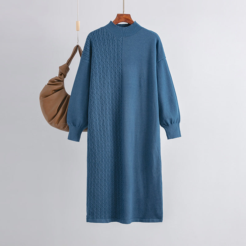 Long below the Knee Base Knitting Dress