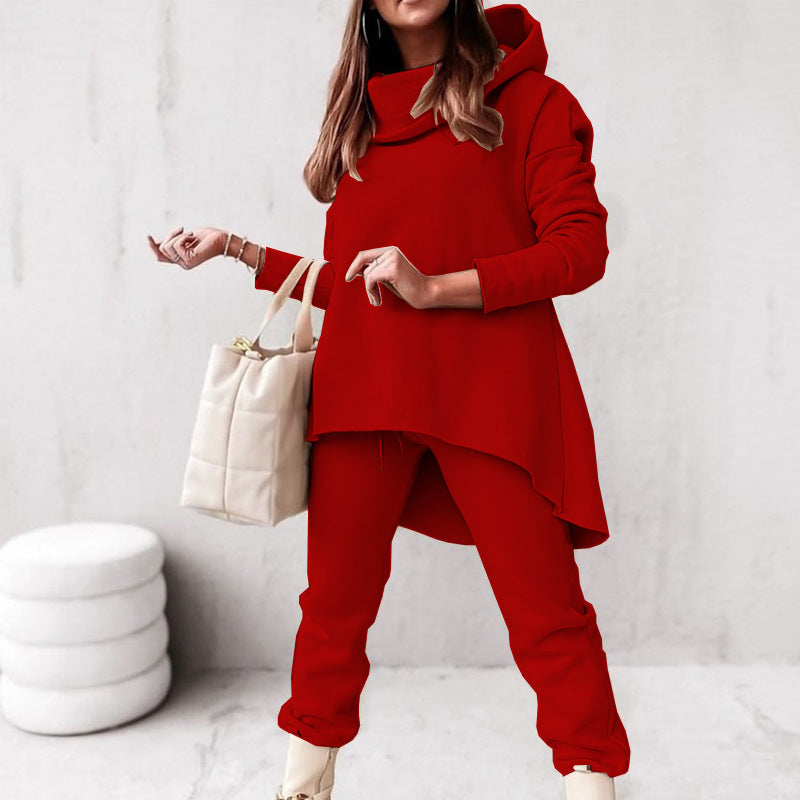 Autumn Winter Women Clothing Solid Color Sports Casual Sweater Set for Women