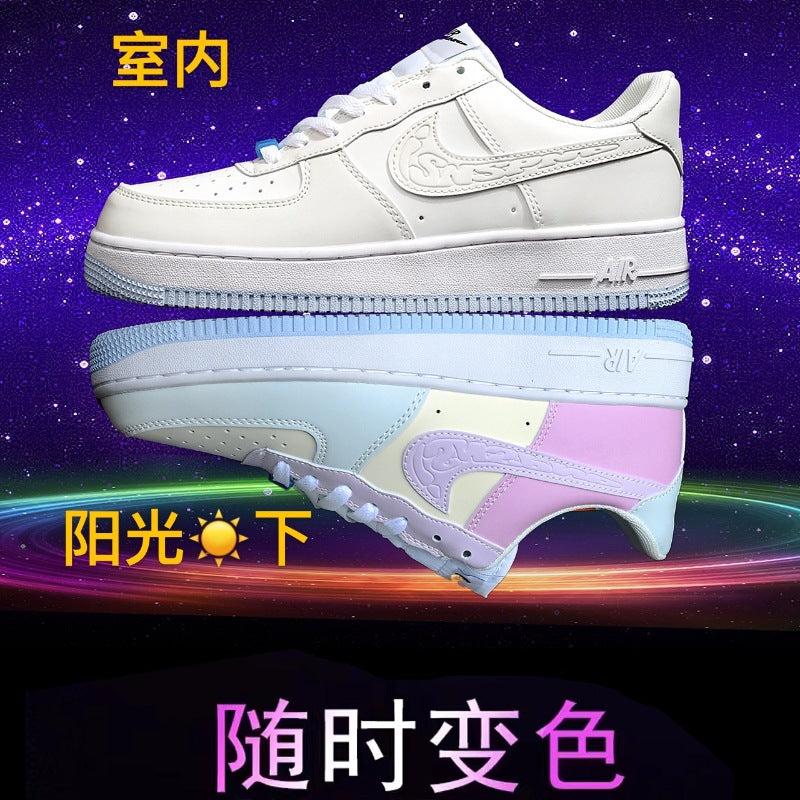 Putian Factory Air Force No. 1 AF1 Men&#039;s And Women&#039;s Same Low-top Board Shoes Aj Men&#039;s Shoes Milk Coffee All White Chameleon Women&#039;s Shoes