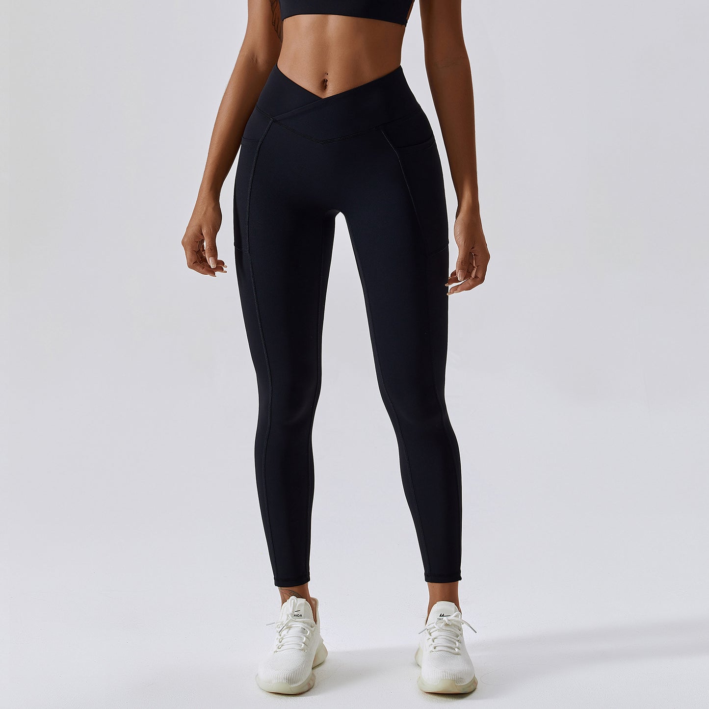 Quick Drying Fitness Pants Criss Cross Waist Head Skinny Running Sports Pants Women