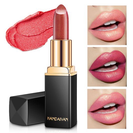 HANDAIYAN Han Daiyan Mermaid Ji Shiny Metallic Lipstick Pearlescent Color-changing Temperature-changing Lipstick Gilt Lipstick