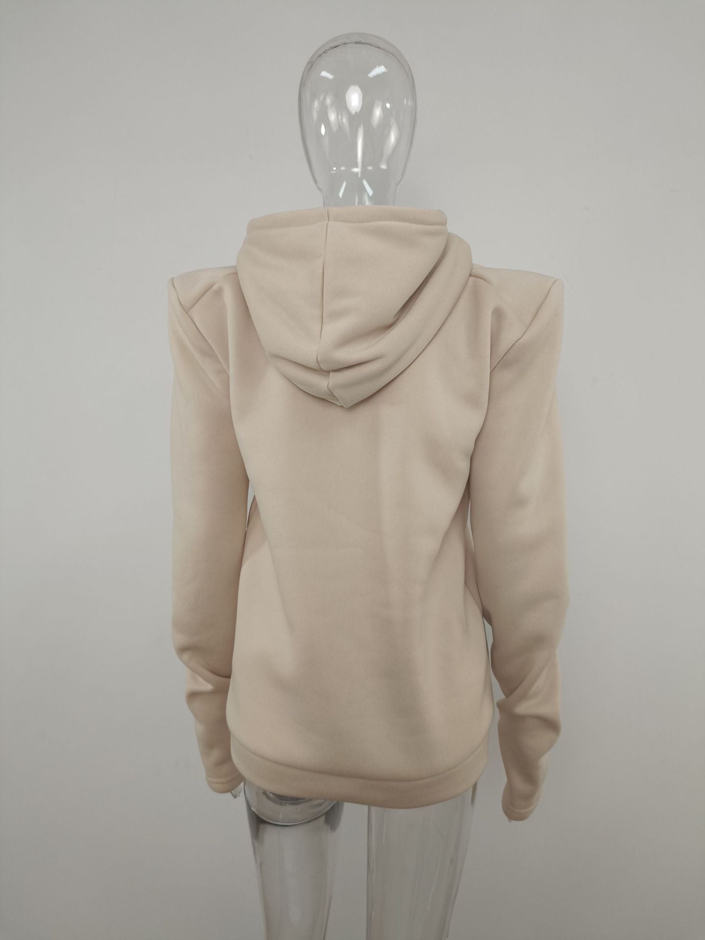 Women Clothing Winter Casual Wild Solid Color Simple Hooded Sweatshirts