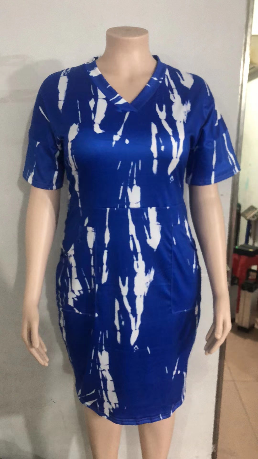 Plus Size Women Clothing Classic Printing Dress