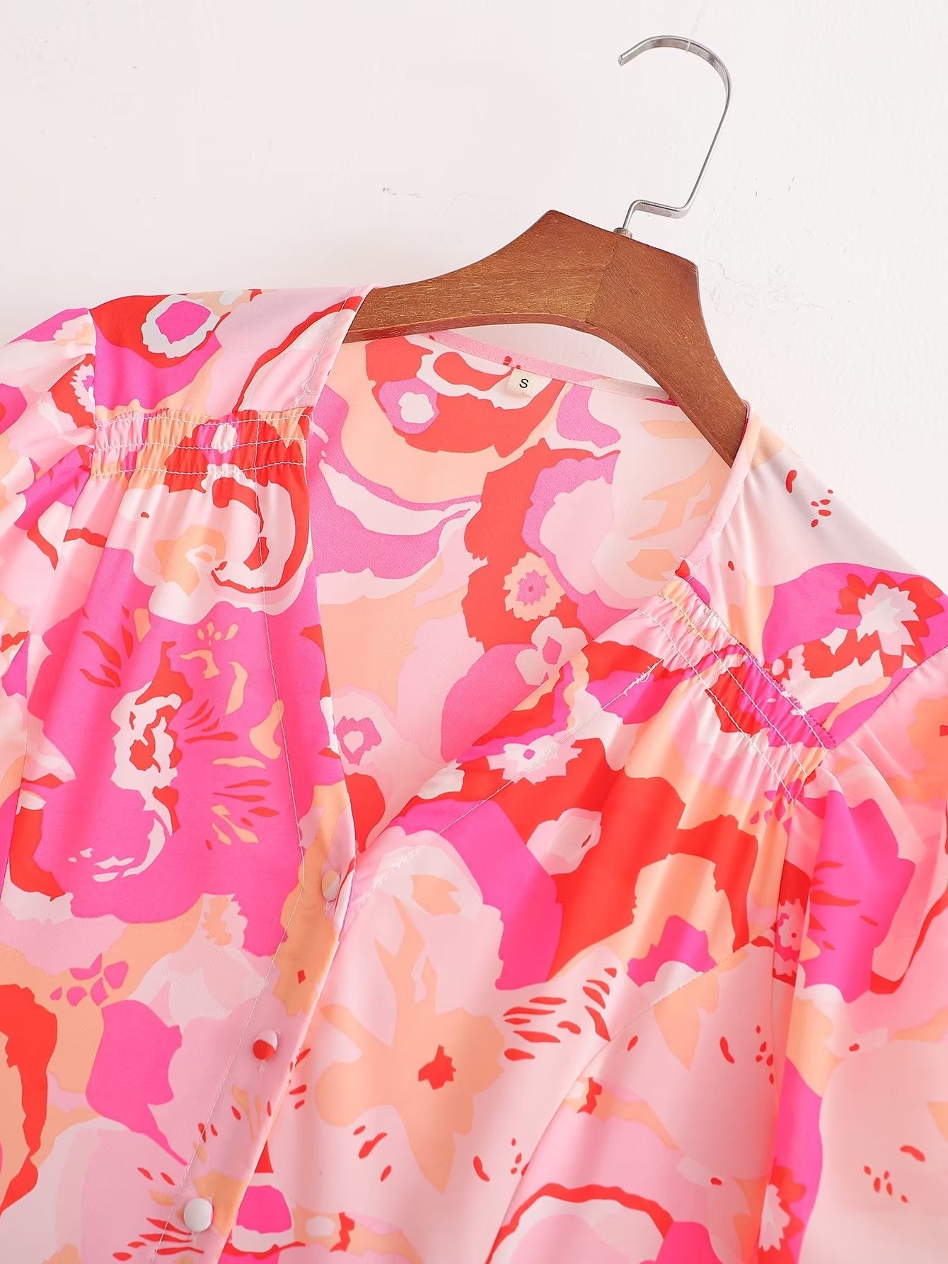 Women Summer Printed Bohemian Sleeveless Ruffled Shirt  Dress