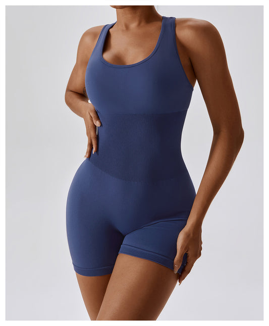 High Elastic One-Piece Beauty Back Yoga Clothes Belly Contracting