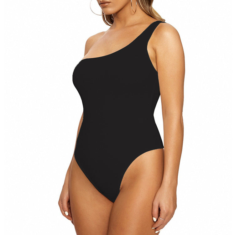 Summer Sexy Nightclub Women Sleeveless Shoulder Tight Open Casual Bodysuit Bodysuit