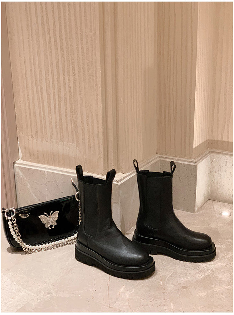 Women's Spring And Autumn Platform Boots