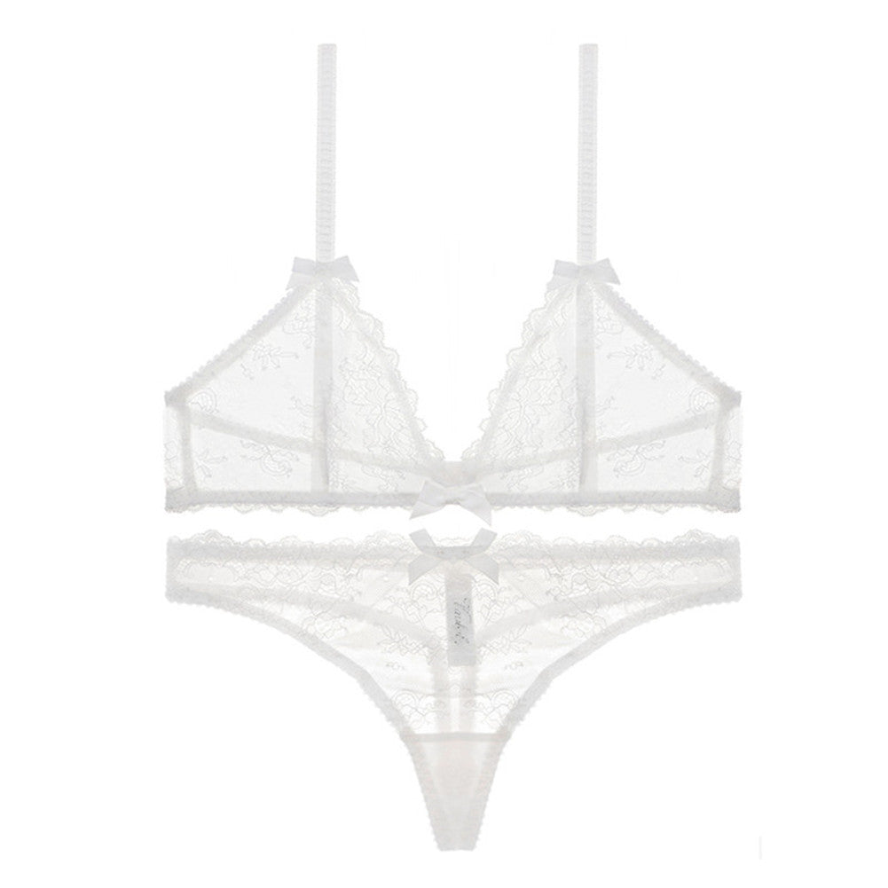 Sexy Comfortable Lace Wireless Triangle Cup Thin Bra Breasts Contracting Underwear Women
