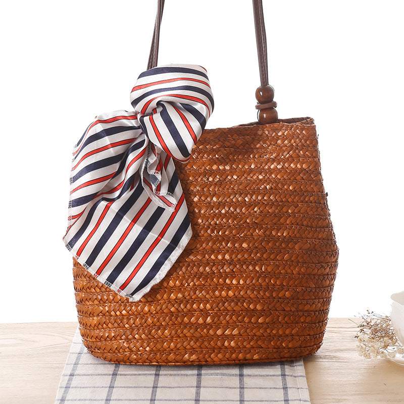 Shoulder Straw Bag Women Bag Seaside Holiday Woven Bag