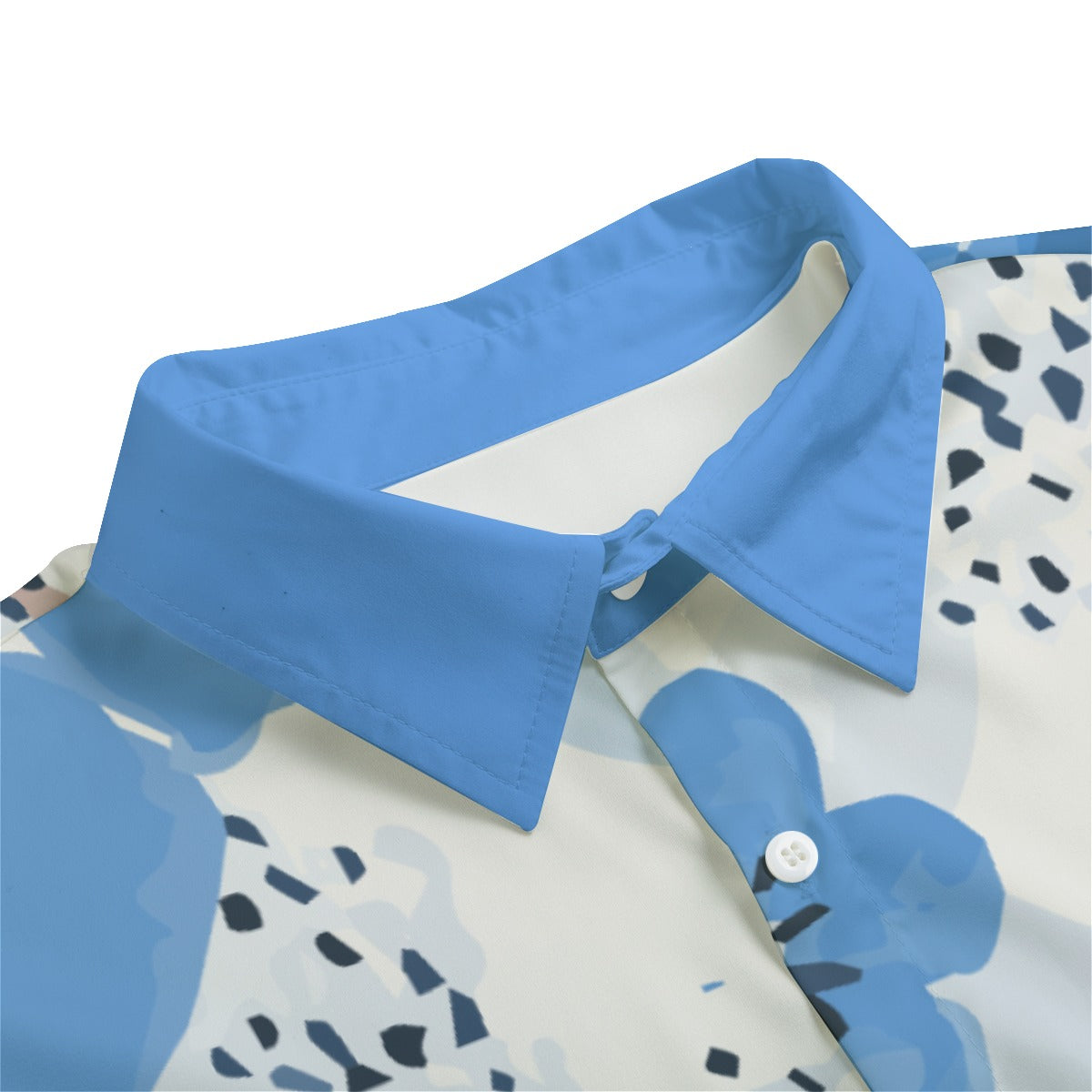 SEANGANJE Unisex Imitation Silk Shirt Suit