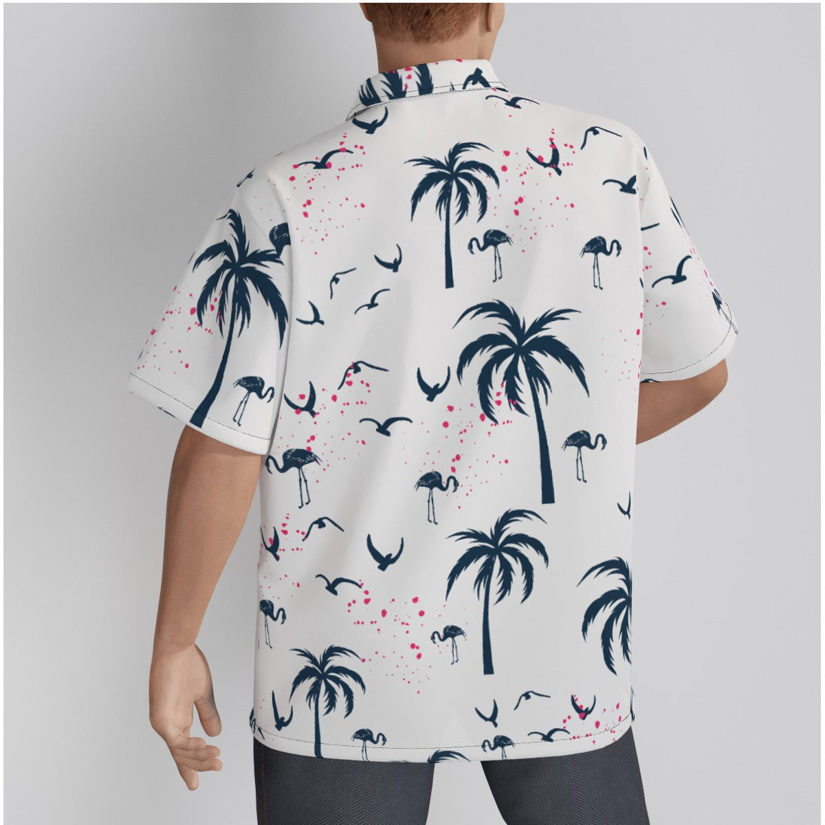SEANGANJE Men's Hawaiian Shirt With Button Closure
