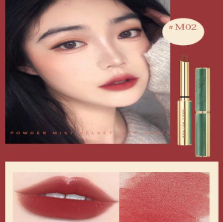 HEYXI Han Yuanxi Retro Velvet Small Thin Tube Lipstick Matte Matte Lipstick Waterproof, Sweatproof And Easy To Color Explosive Style