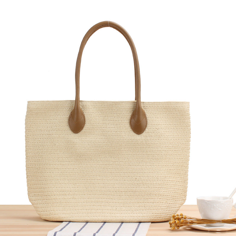 Straw Bag Shoulder Bag Simple Travel Beach Weaving Women Bag