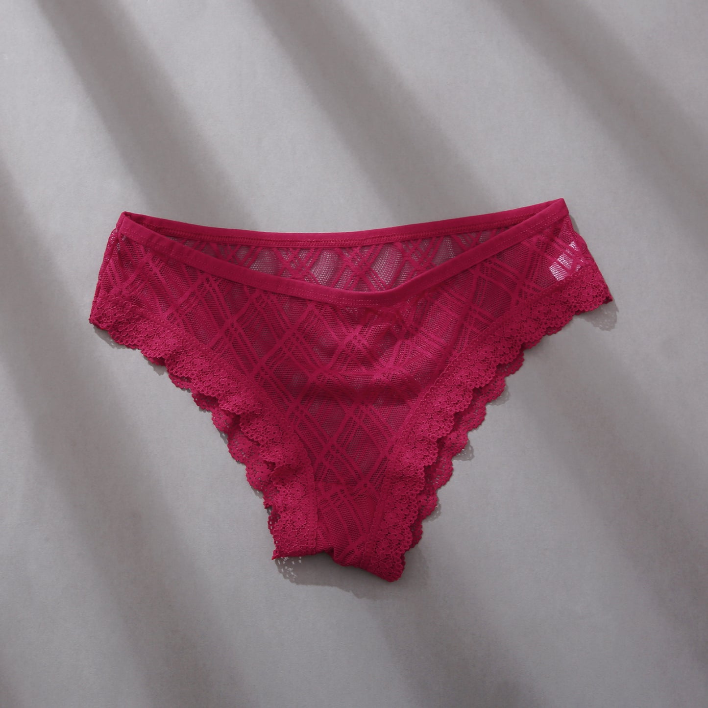 Women Brazilian Panties Mesh Lace Stitching Sexy Girls Briefs