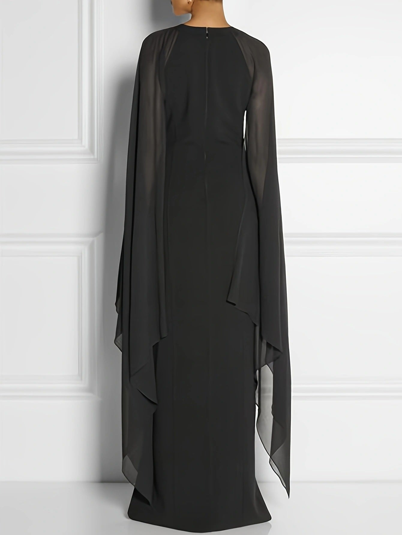 Autumn Winter Women Clothing Solid Color Halter Sleeveless Slim Fit Slit Trend Maxi Dress