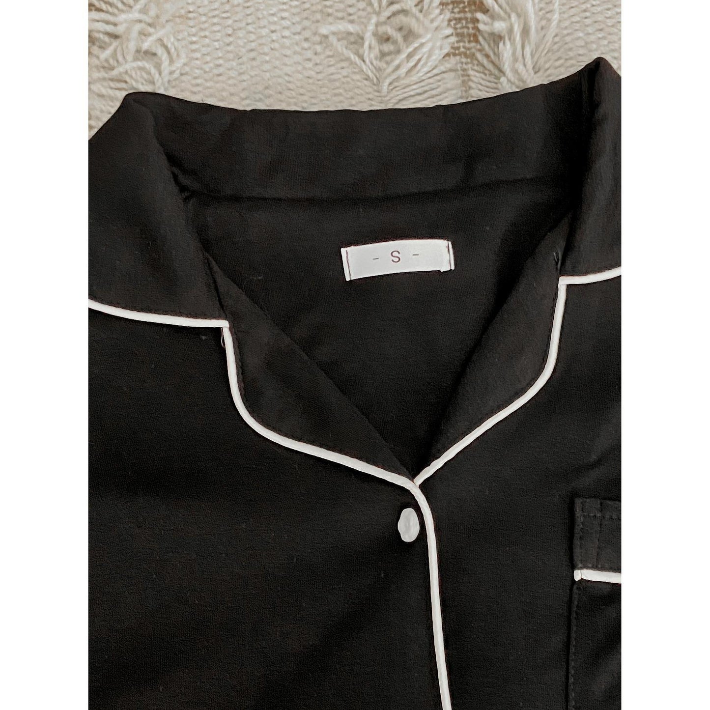 Homewear Suit Cardigan Collared Short-Sleeved Shirt Shorts Pajamas