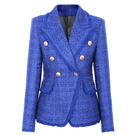 Spring Autumn Blazer   Slim Fit Small Jacket Woolen Fringe Women  Wear Top