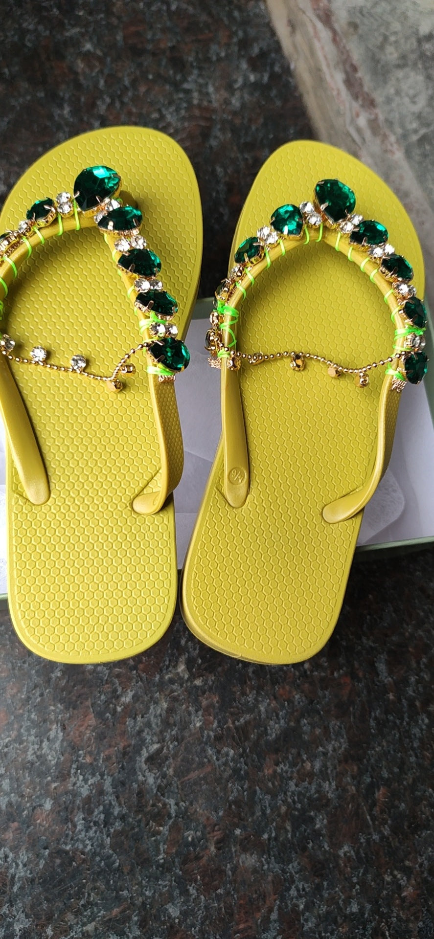 Rhinestones Flat Bottom Sandals And Slippers