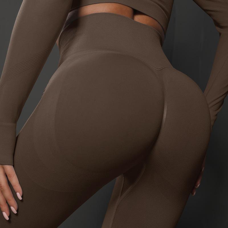 Spring Summer Seamless Smiley Face Peach Hip Training Yoga Pants Women Sports Running Hip Shaping Fitness Pants